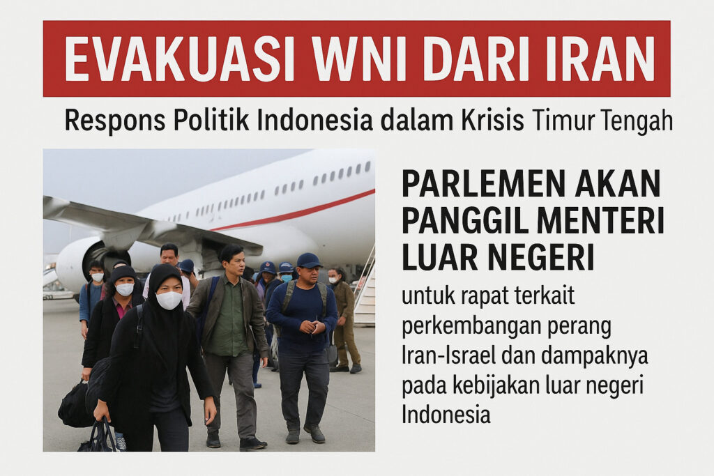 WNI dievakuasi dari Iran turun dari pesawat.
