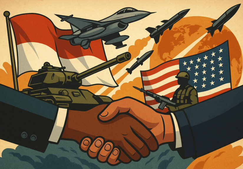 Ilustrasi diplomasi pertahanan Indonesia dan Amerika Serikat.